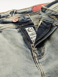 Being Human Men Krypton Straight Fit Low Distress Heavy Fade Stretchable Jeans