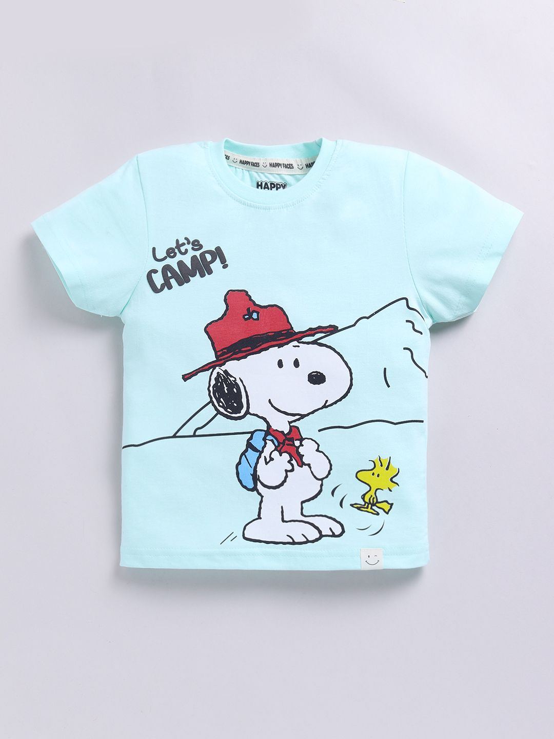 Happy Faces Boys Snoopy Printed Pure Cotton T-shirt