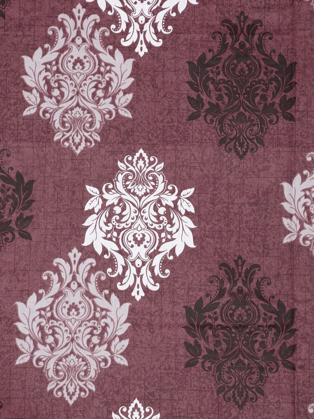 Moda Rapido X KLOTTHE Maroon Floral 400 TC Single Bedsheet with 1 Pillow Covers