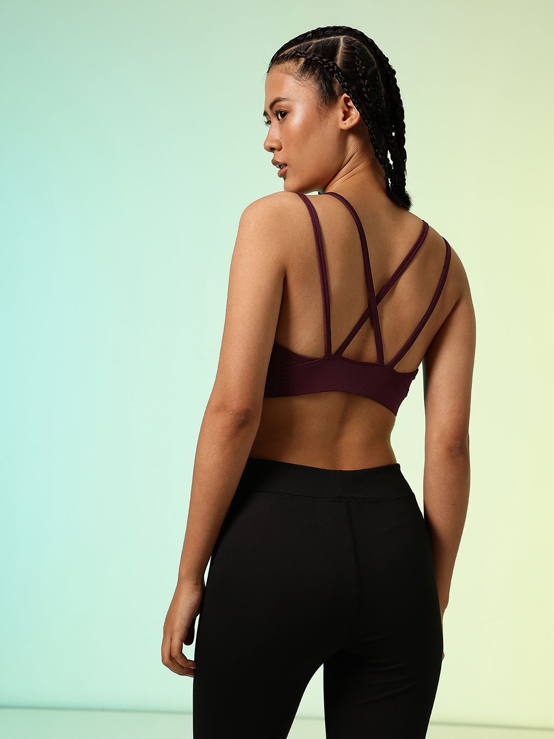 HRX by Hrithik Roshan Lightly Padded Rapid-Dry Running Bra HR_SS25_W_BA_KR002_03_B