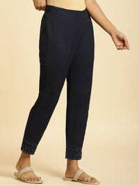 W Women Slim Fit Mid-Rise Plain Regular Trousers