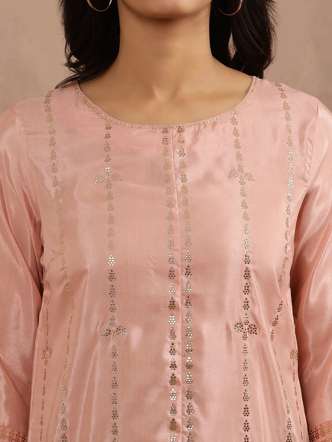 W Printed Regular Sequinned Kurta with Trouser
