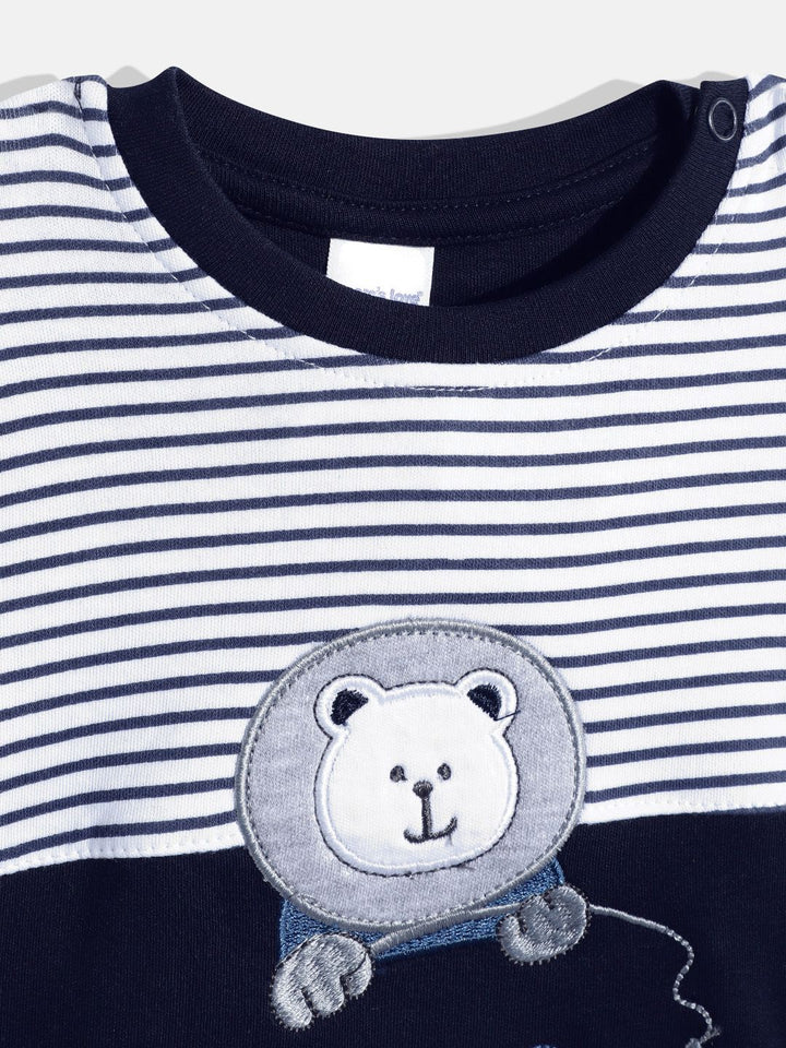 Moms Love Infant Boys Pure Cotton T-shirt With Joggers