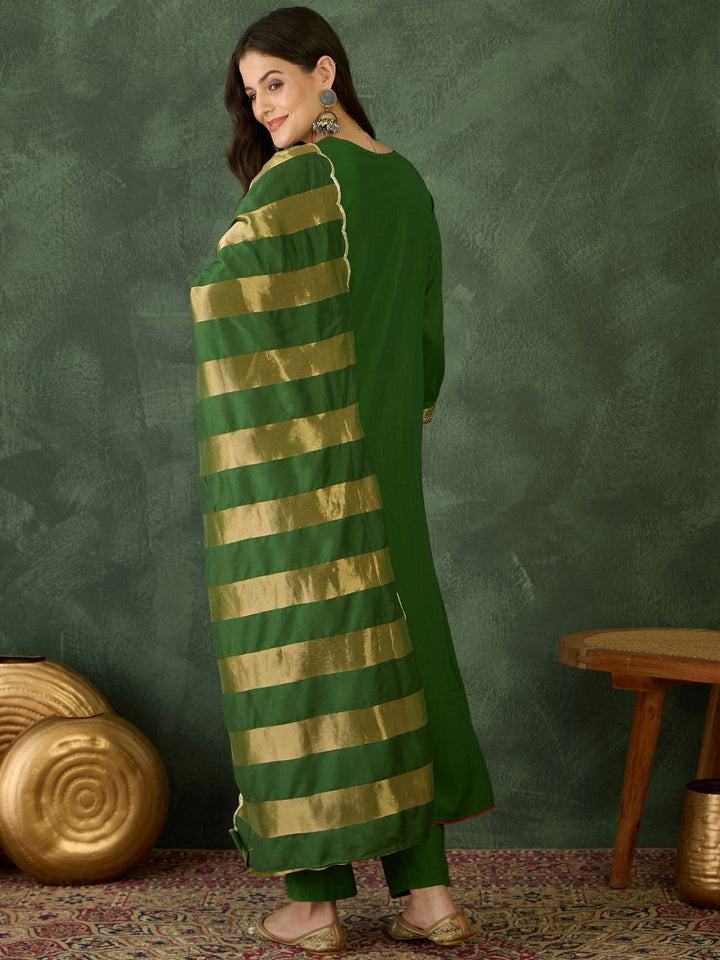 KALINI Women Embroidered A-Line Kurta Set