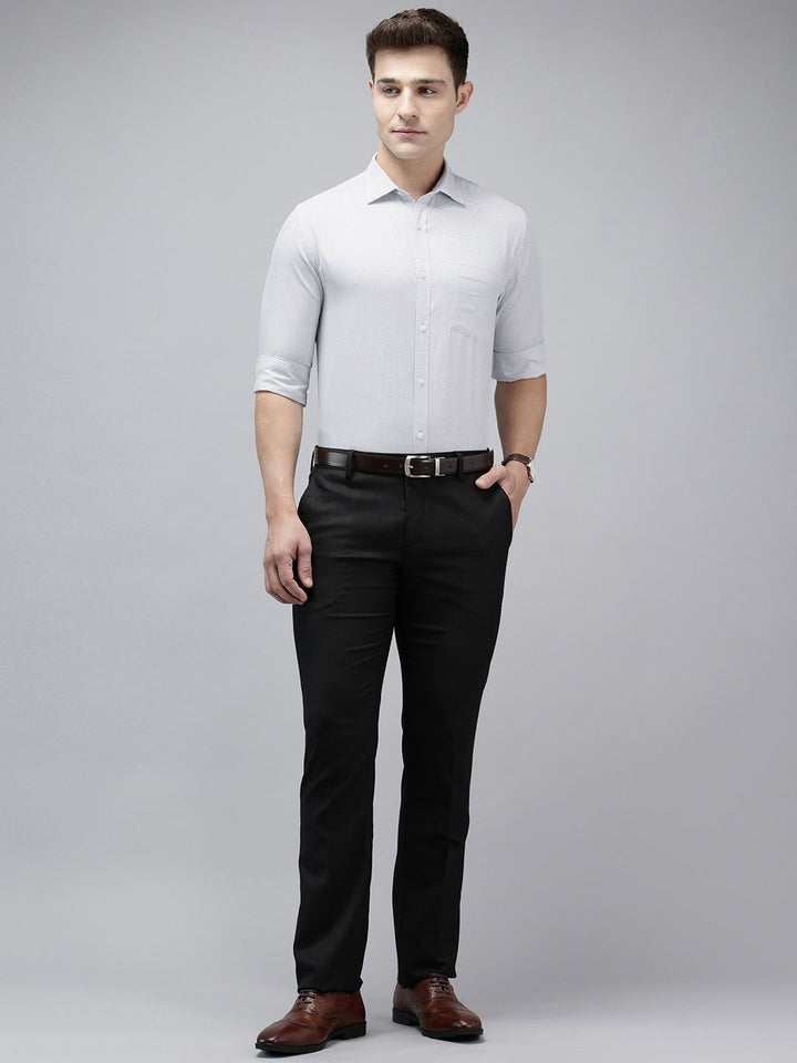 Park Avenue Slim Fit Self Design Textured Opaque Formal Shirt