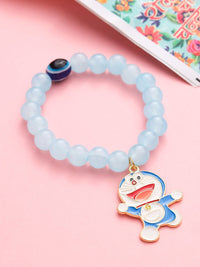 NVR Kids Cartoon Design Sky BLue Tiruan Benang Rakhi dengan Roli Chawal