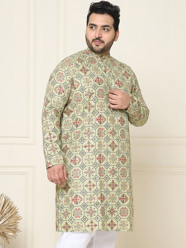 SOJANYA PLUS Motif Etnik Bercetak Kurta