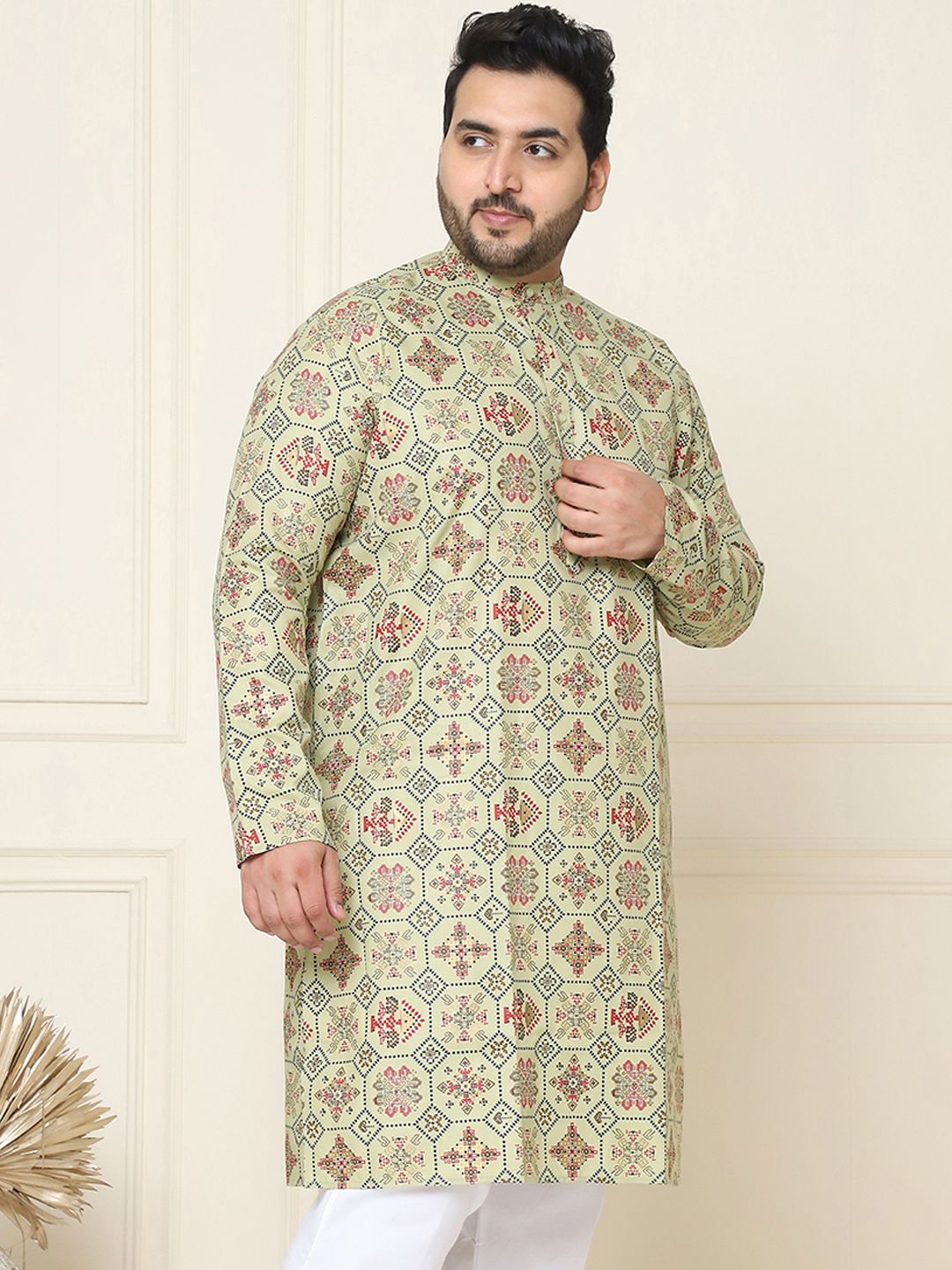 SOJANYA PLUS Motif Etnik Bercetak Kurta