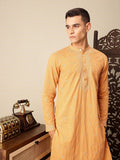 House of Pataudi Floral Embroidered Pure Cotton Jashn Kurta