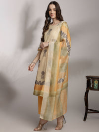 Anouk Women Floral Printed Kurta with Trousers & Dupatta