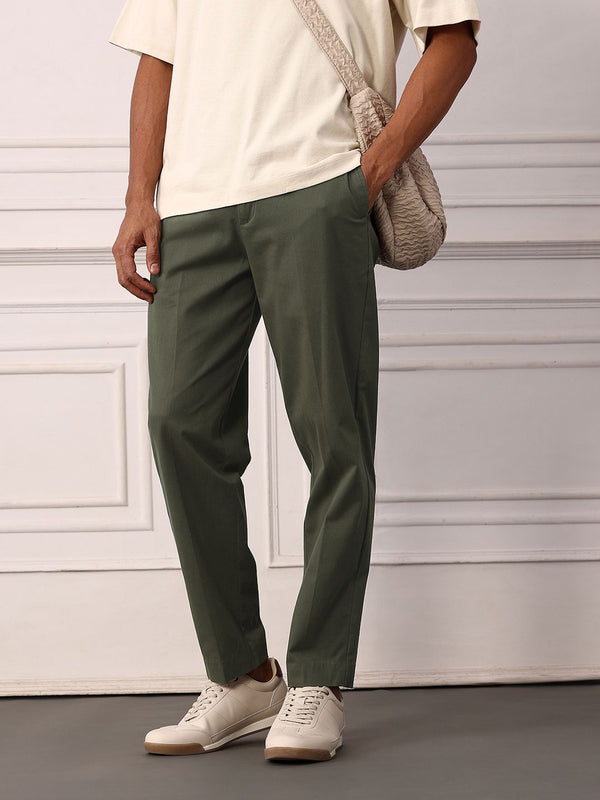 Mr Bowerbird Men Mid-Rise Liberal Fit Heritage Trousers