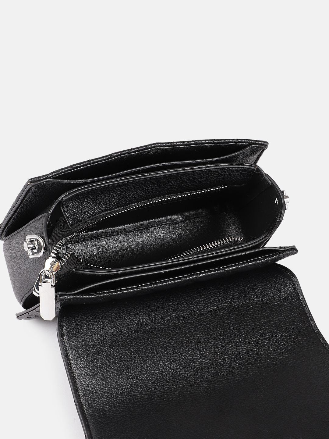 DressBerry Quilted Structured Satchel