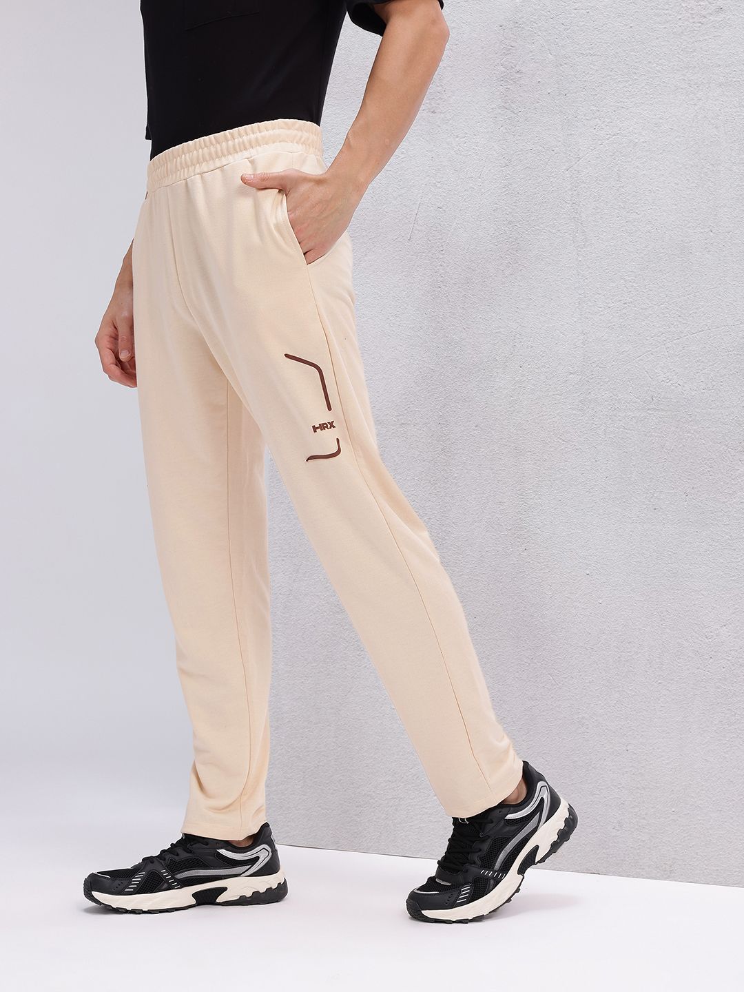 HRX by Hrithik Roshan Men Brand Logo Detail Regular Fit Lifestyle Track Pants