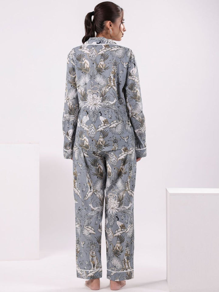 SANSKRUTIHOMES Women Printed Pure Cotton Night suit