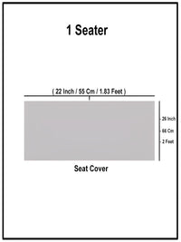 STITCHNEST Beige Self Design 1 Seater Sofa Cover