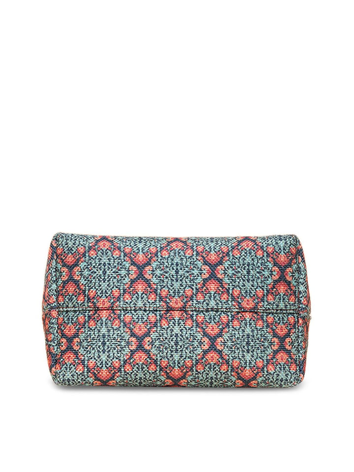 ZOUK Green Ethnic Motifs Printed Structured Sling Bag