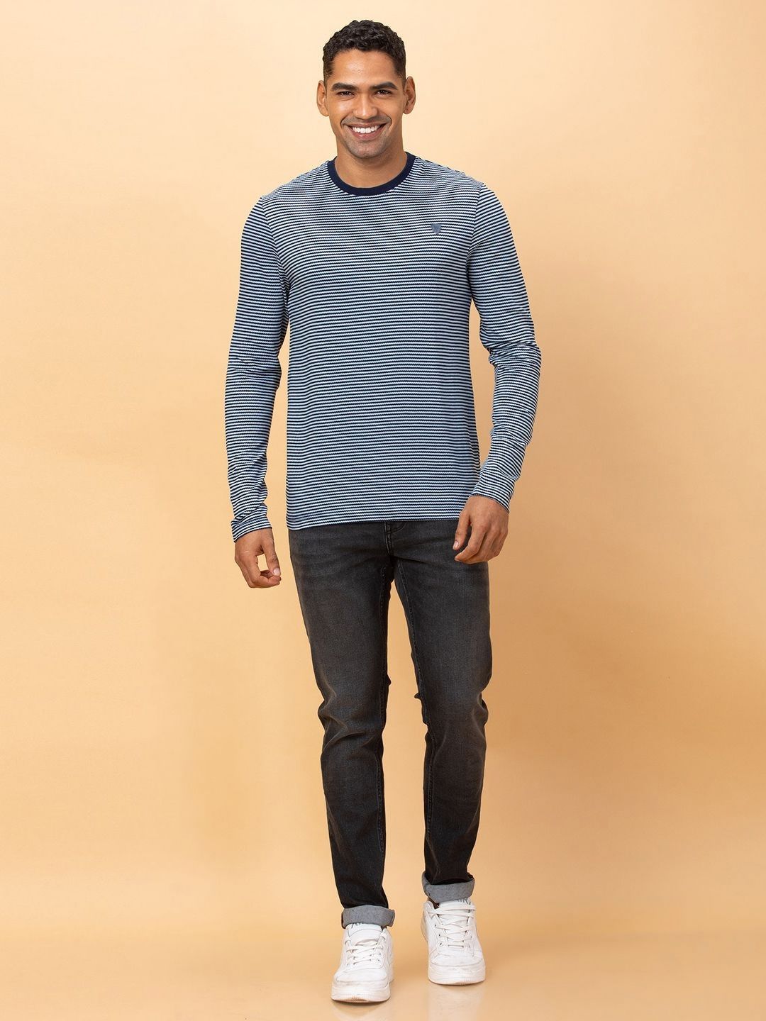 Being Human Pure Cotton Striped Pockets T-shirt