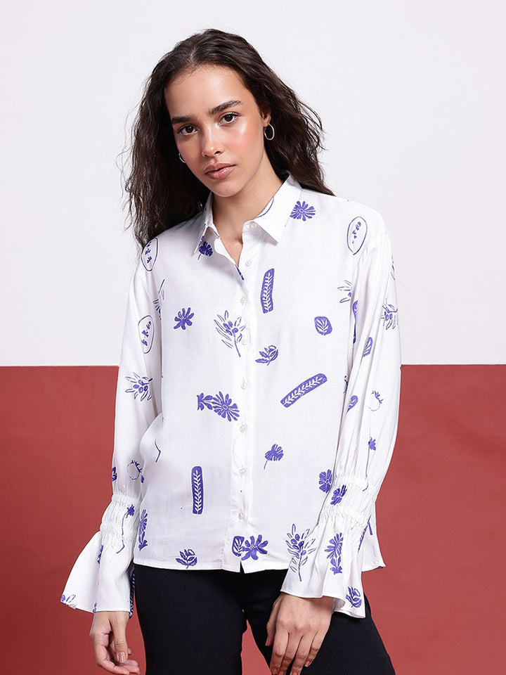 DressBerry Indie Printed Shirt Style Top