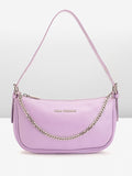 Lino Perros Textured Structured Shoulder Bag With Chain Detail