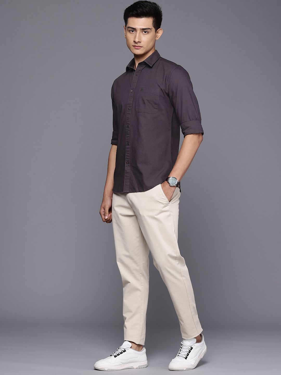 Raymond Slim Fit Pure Cotton Casual Shirt