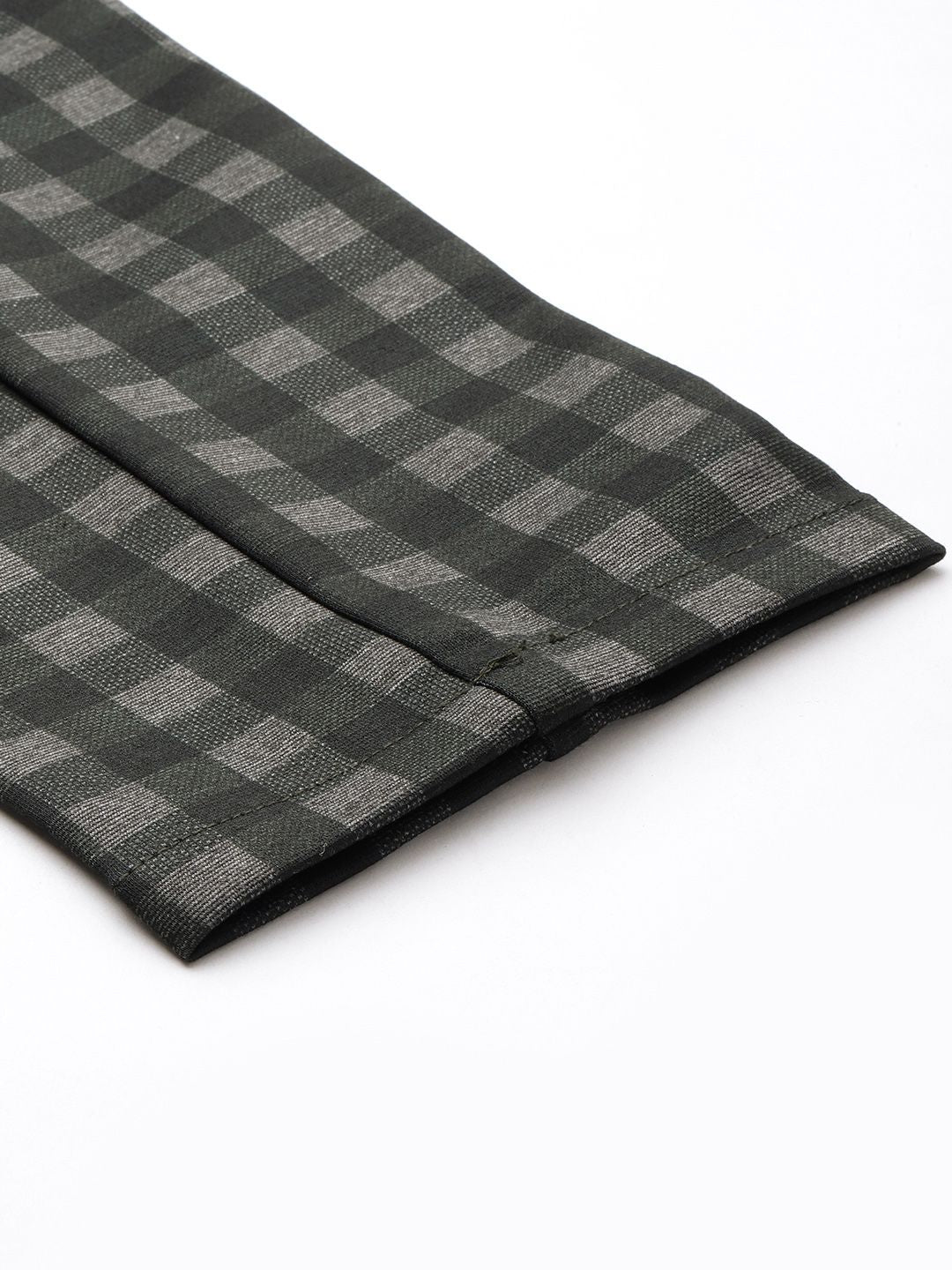 The Indian Garage Co. X Luxe Men Checked Slim Fit Trousers