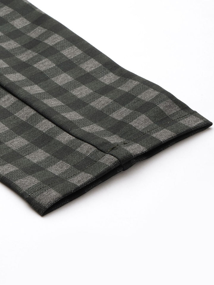 The Indian Garage Co. X Luxe Men Checked Slim Fit Trousers