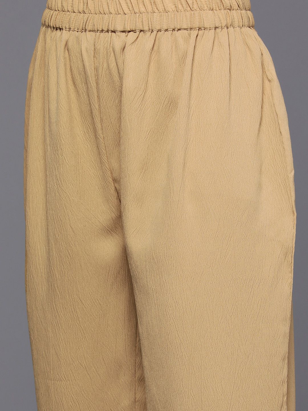 Varanga Regular Silk Crepe Kurta with Trousers & Dupatta