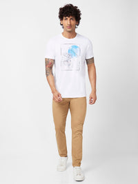 SPYKAR Graphic Printed Slim Fit Cotton T-Shirt