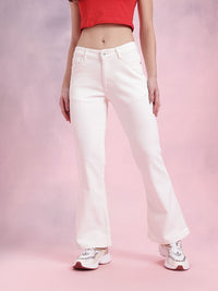 DressBerry Women Flared High-Rise Stretchable Jeans