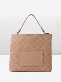 all about you Checked Structured Handheld Bag with