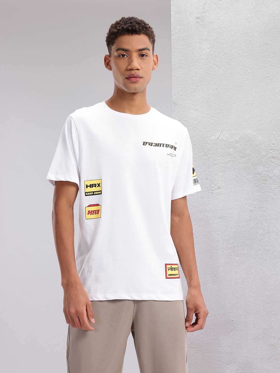 HRX by Hrithik Roshan Typography & Brand Logo Printed Lifestyle T-shirt