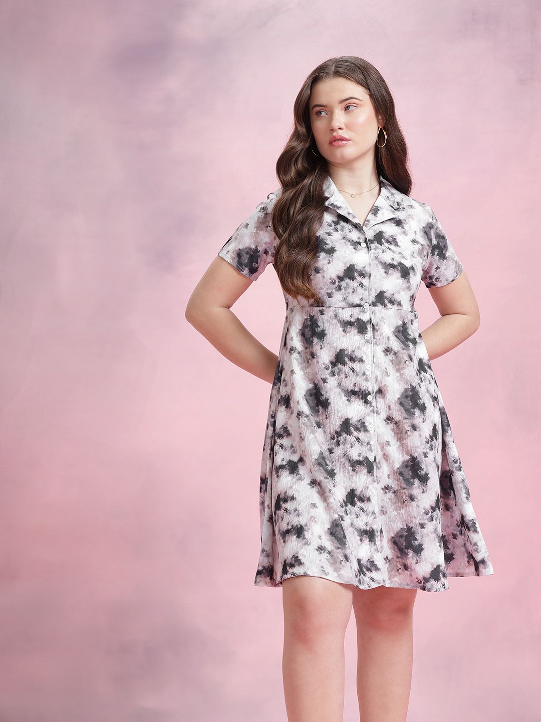 DressBerry Printed Shirt Dress