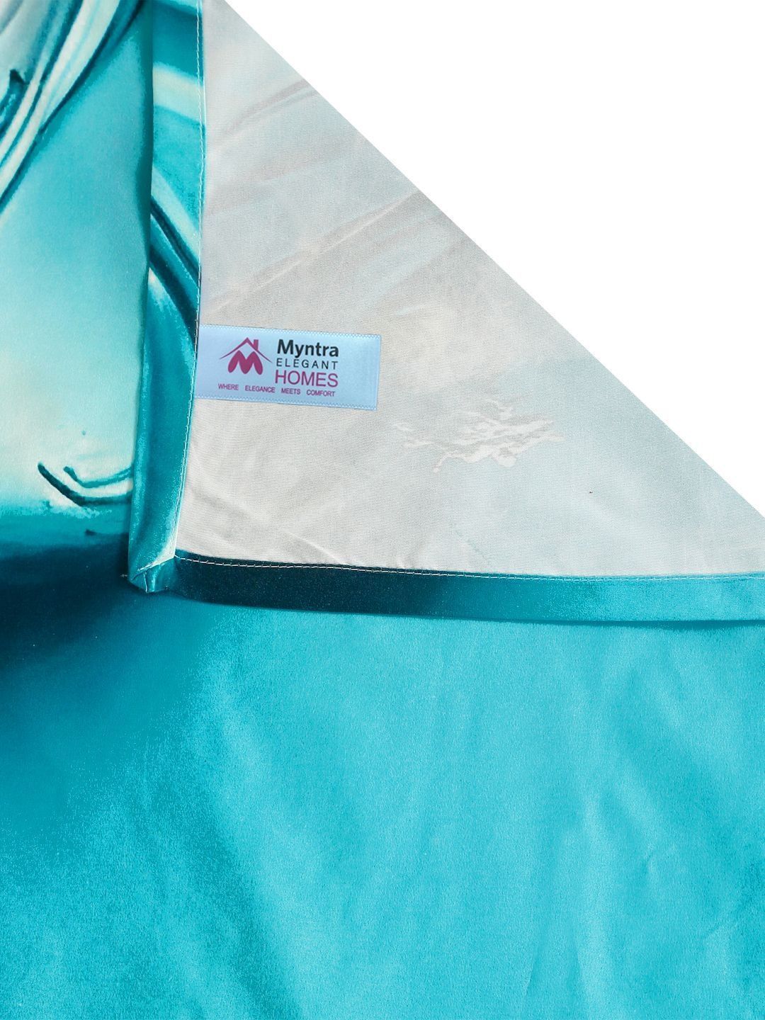 Myntra Elegant Blue & White Floral 400 TC King 7D Cadar & 2 Sarung Bantal 250X225 cm