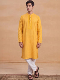 House of Chikankari Men Thread Work Kurta