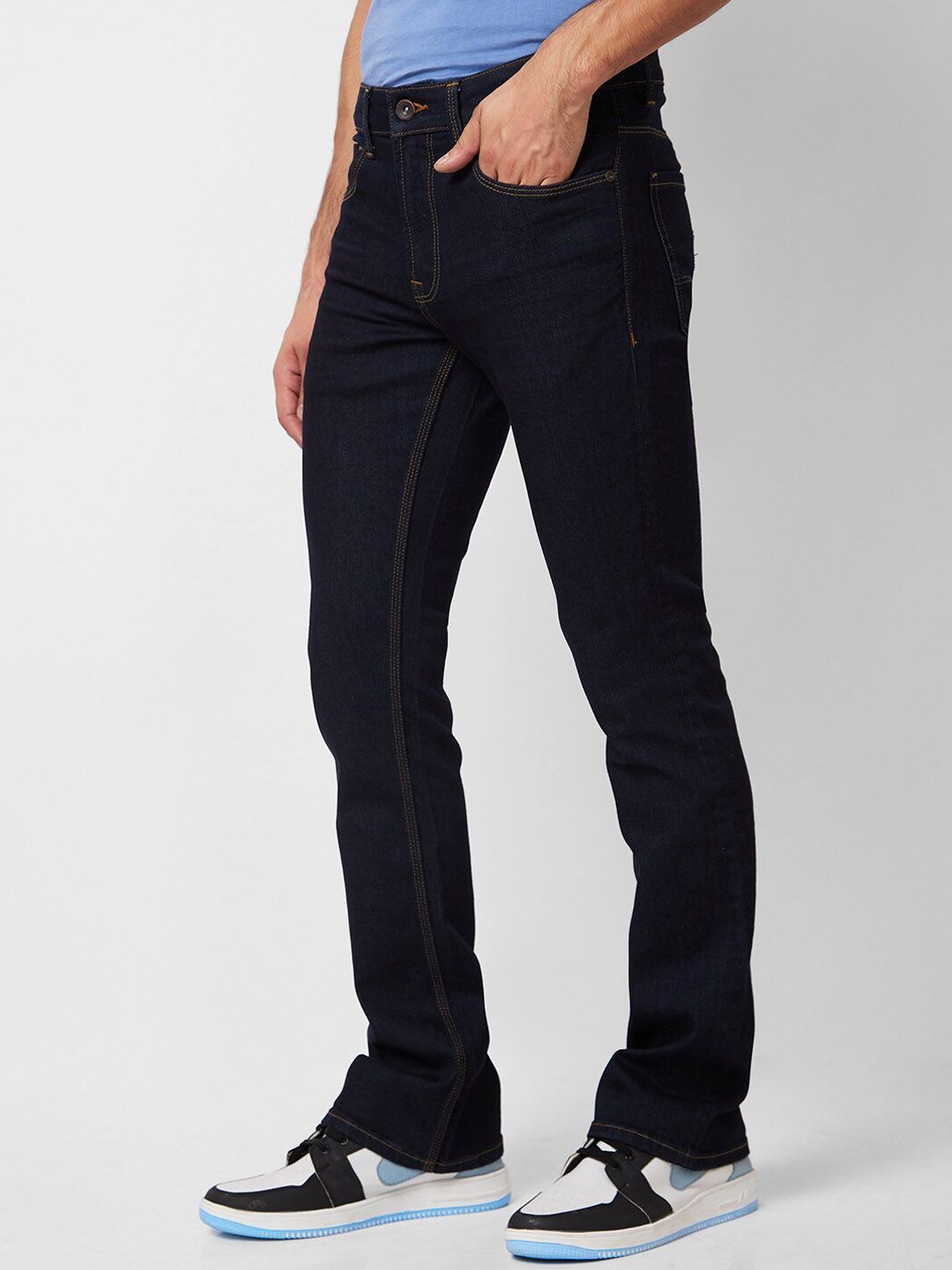 SPYKAR Men Bootcut Mid Rise Clean Look Cotton Jeans