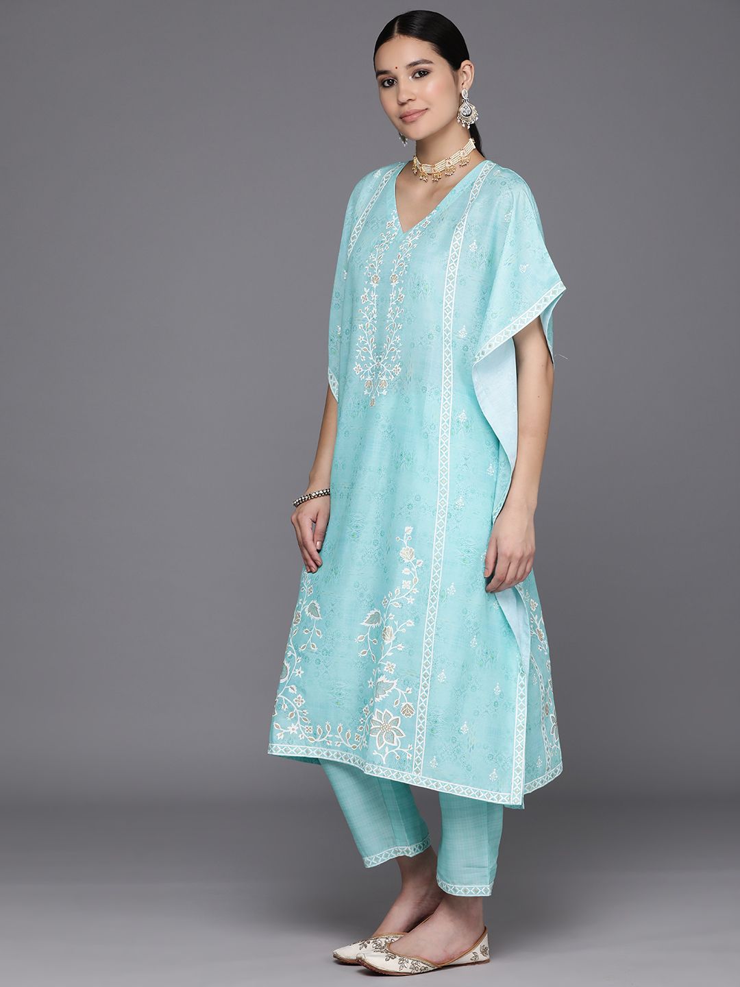 Libas Women Ethnic Motifs Printed Regular Kurta with Trousers