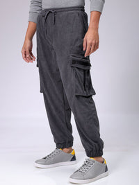 The Indian Garage Co Men Textured Loose Fit Joggers Trousers