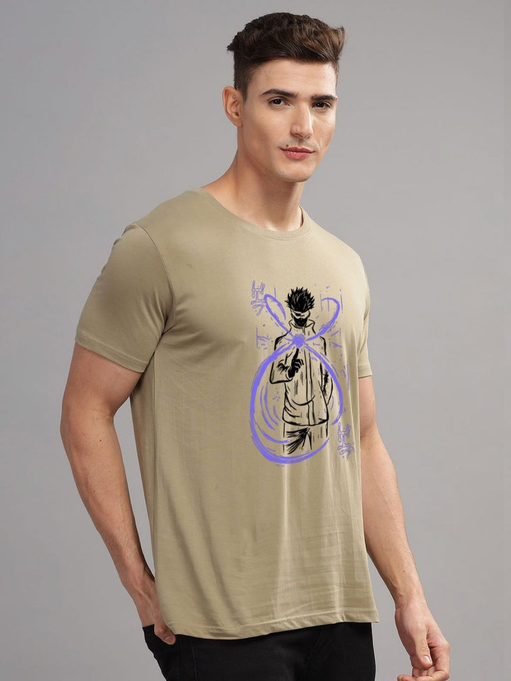 ADRO Men Graphic Printed Round Neck Cotton T-Shirt
