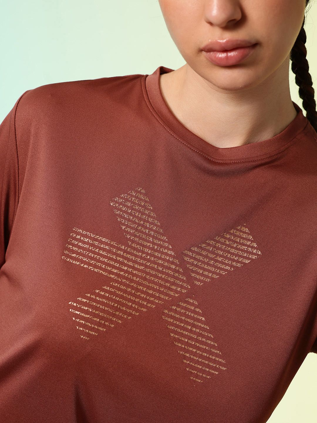 HRX by Hrithik Roshan ACTIVE-GODDESS Brand Logo Printed Rapid Dry Training T-shirt
