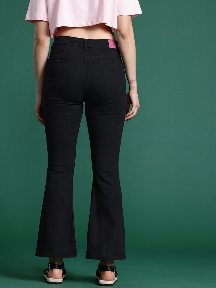DressBerry Women Bootcut Cut Floral Printed Stretchable Jeans