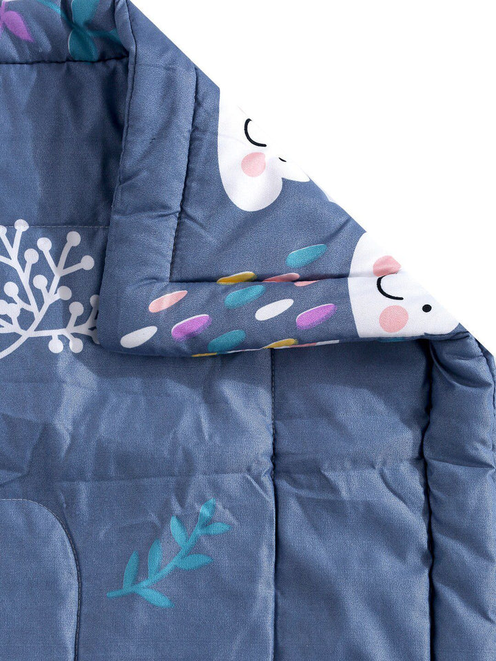 HOSTA HOMES Grey & Pink Cartoon Characters Heavy Winter 210 GSM Single Bed Comforter