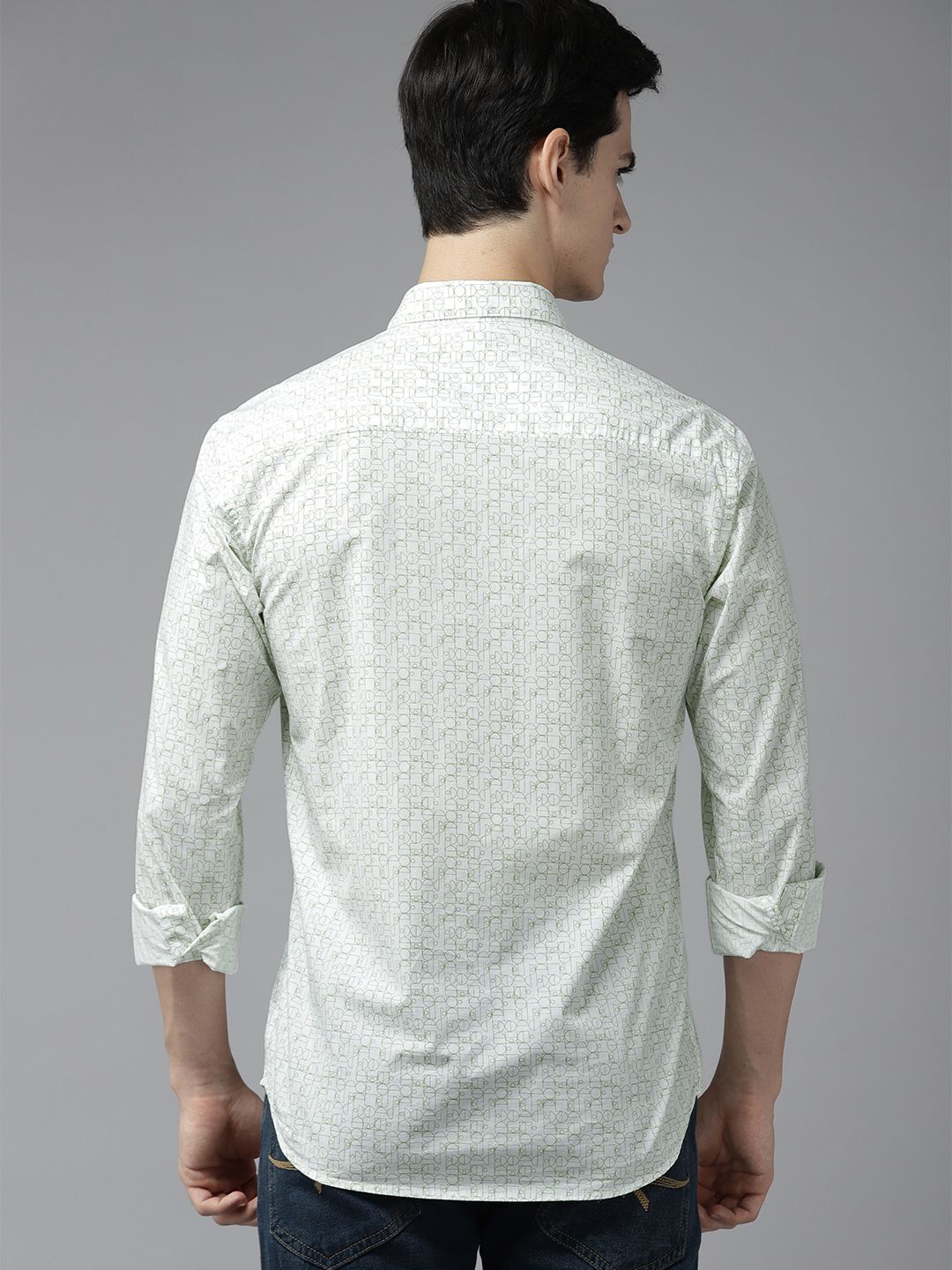 Park Avenue Men Pure Cotton Slim Fit Printed Casual Shirt