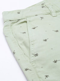 The Indian Garage Co Men Pure Cotton Printed Slim Fit Regular Shorts