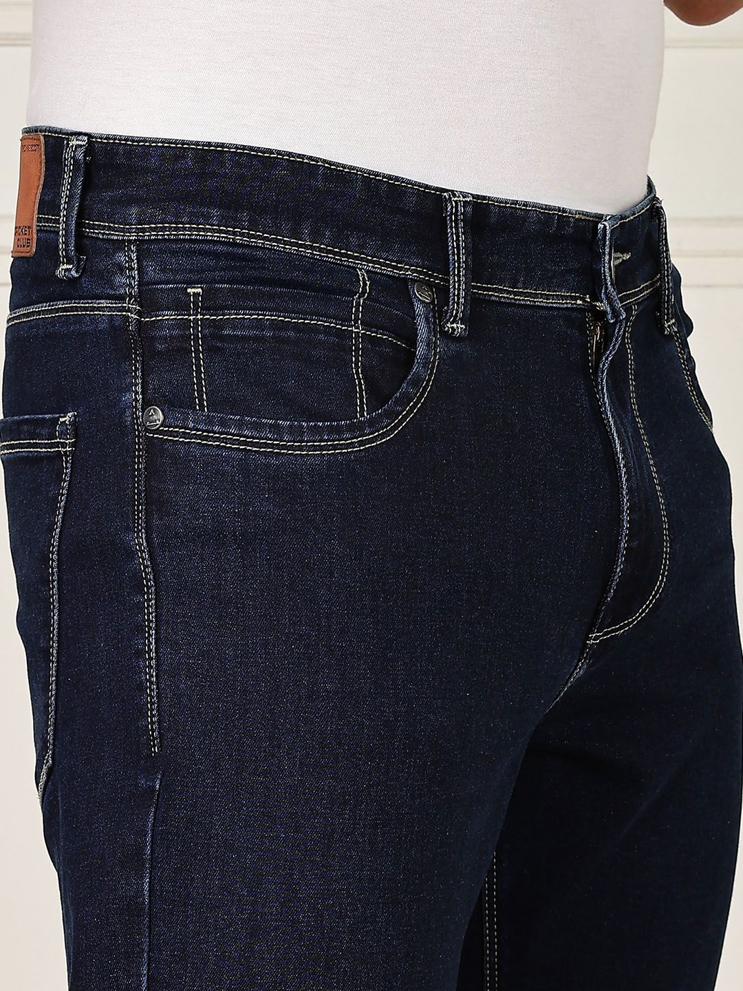 Thomas Scott Men Classic Slim Fit Mid-Rise Stretchable Jeans
