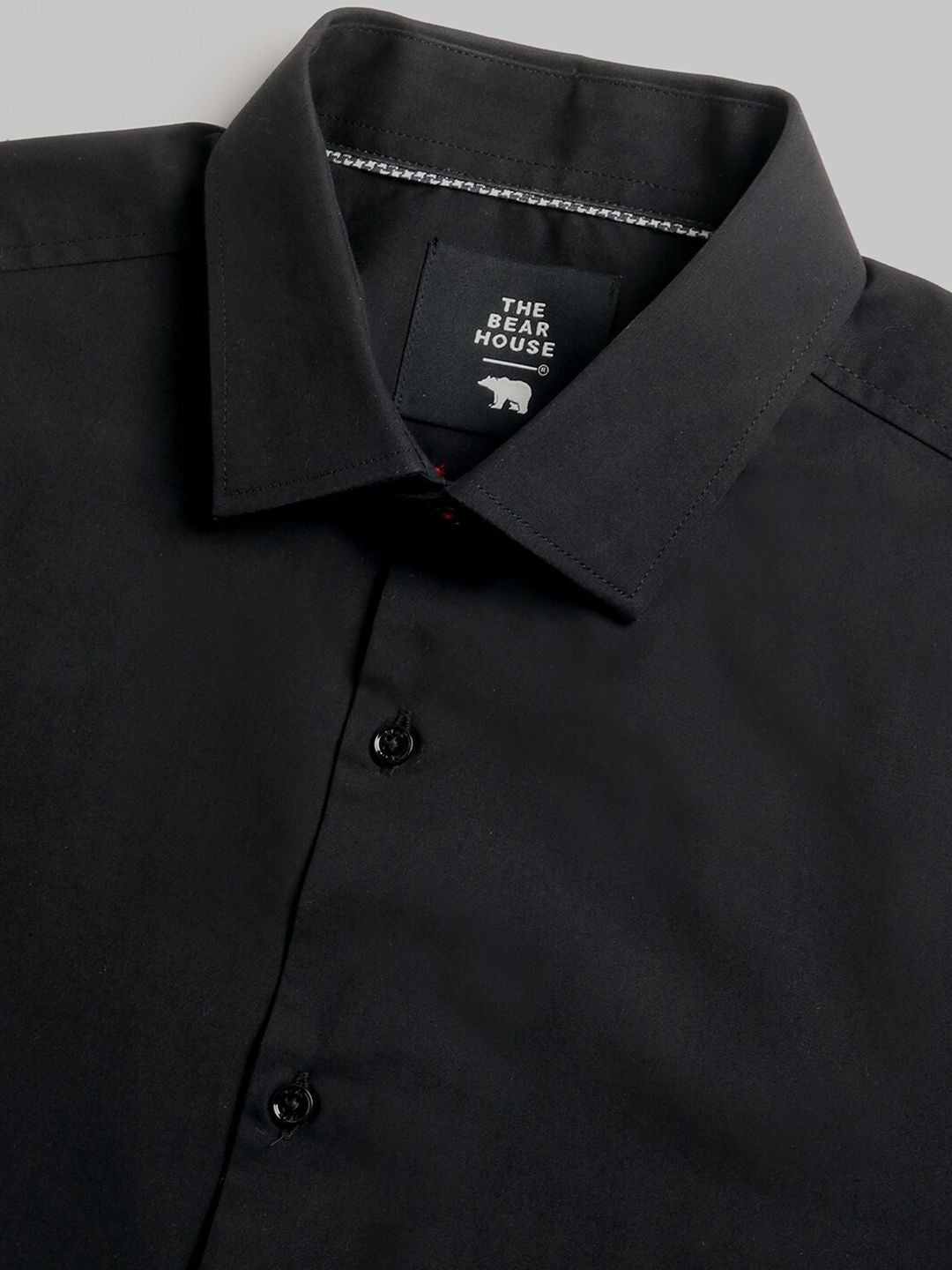 THE BEAR HOUSE Men Solid Tailored Fit Formal Shirt