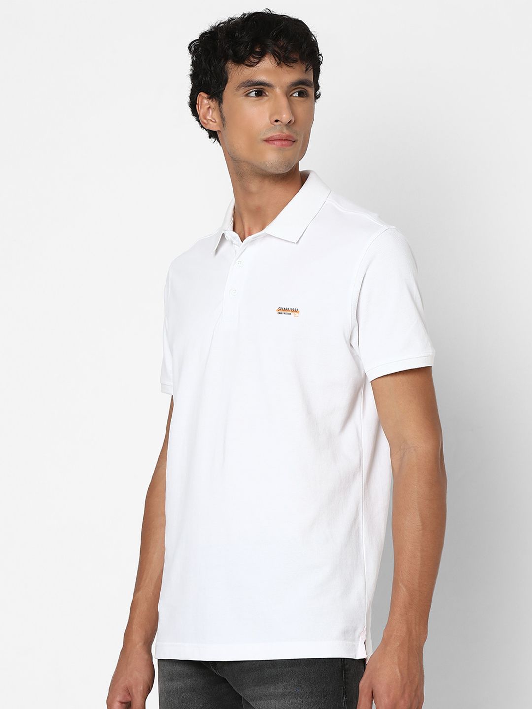 SPYKAR Regular Fit Polo Collar Short Sleeve Cotton T-shirt