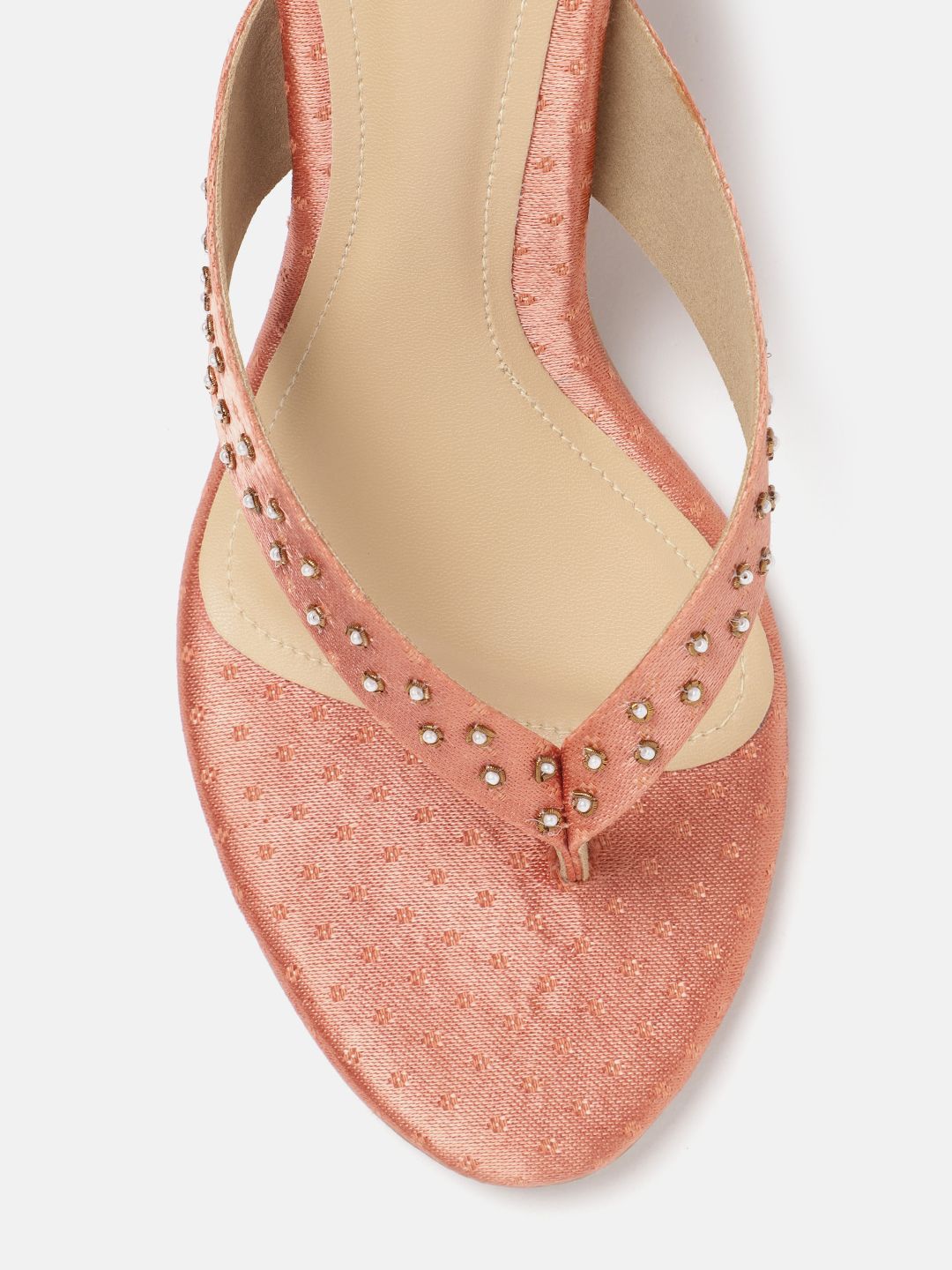 House of Pataudi Embellished Handcrafted Ethnic Slim Heels