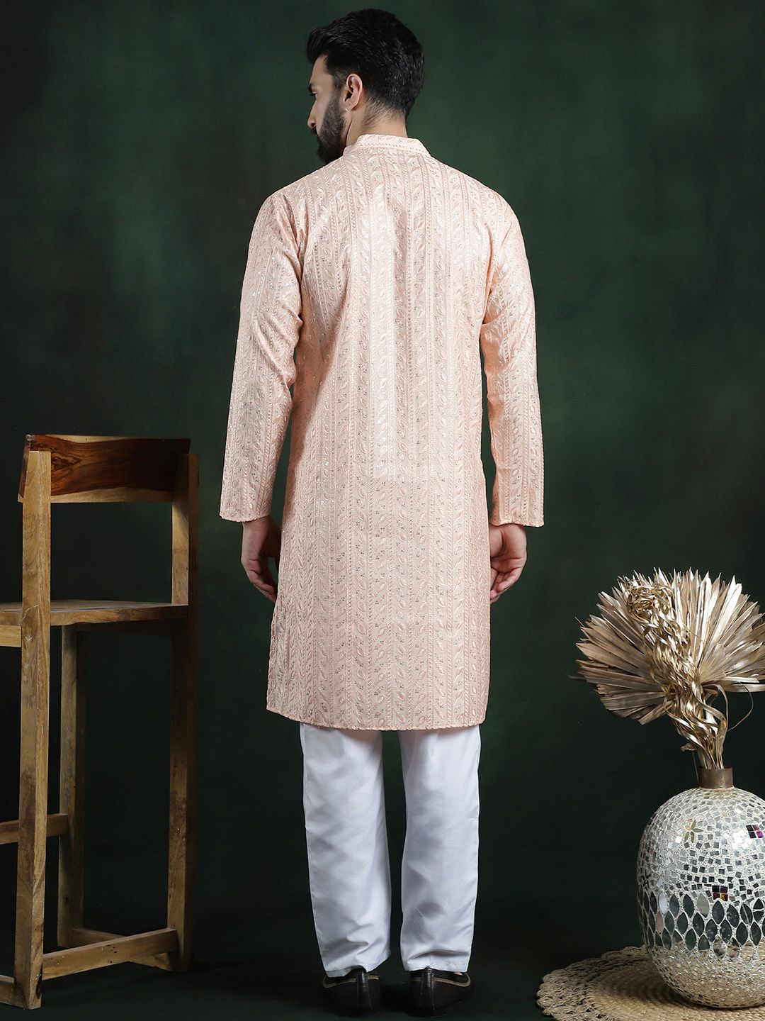 SOJANYA LUXE Floral Embroidered Regular Thread Work Kurta with Pyjamas