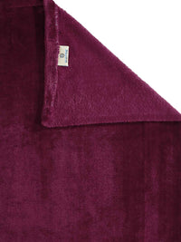 KLOTTHE Maroon Solid Flat 300 TC Woolen King Bed Sheet With 2 Pillow Covers-250X225 cm