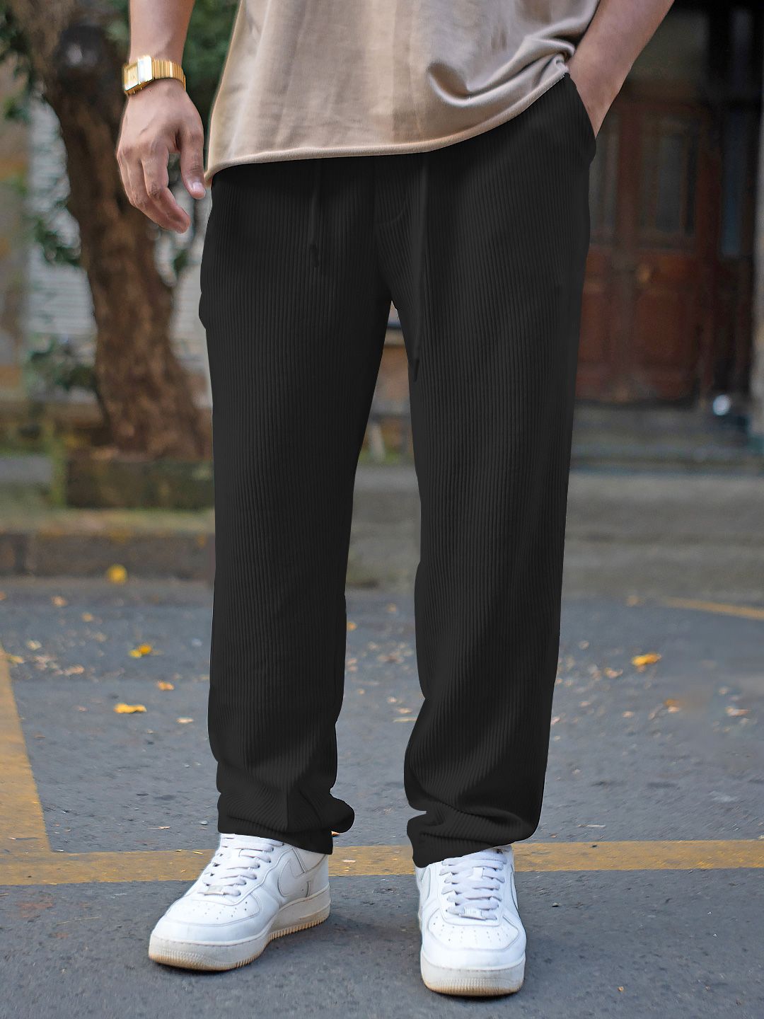Powerlook Men Cotton Regular-Fit Track Pants